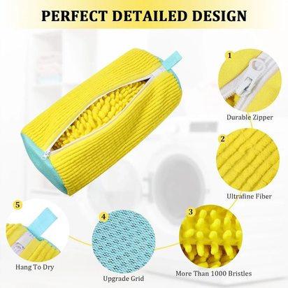 Laundry Bag Shoe Washing Bag Padded Net Protector for Fluffy Fibers Polyester Machine Friendly Drying Wash Bags for Shoes