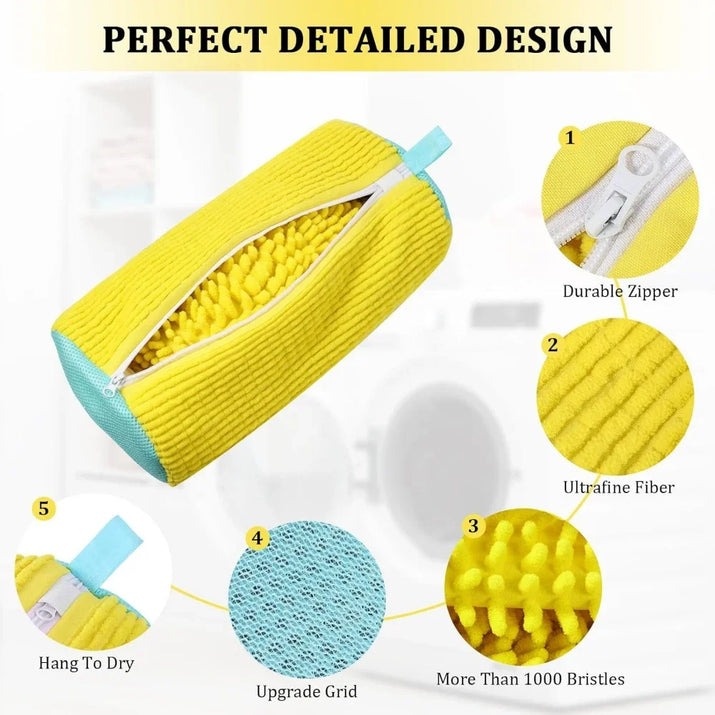 Laundry Bag Shoe Washing Bag Padded Net Protector for Fluffy Fibers Polyester Machine Friendly Drying Wash Bags for Shoes